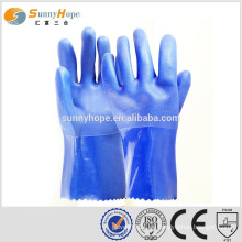 Guantes fabricante guantes químicos revestidos del PVC guantes largos del producto químico